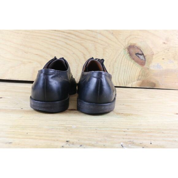 Allen Edmonds Shoes Mens 15 B Chester Black Leather Wingtip Oxford USA - Picture 4 of 12